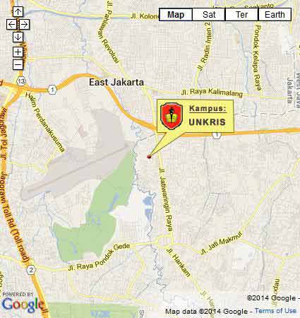 Peta & Lokasi Kampus MH UNKRIS Jakarta Programregulerpagi Nomor